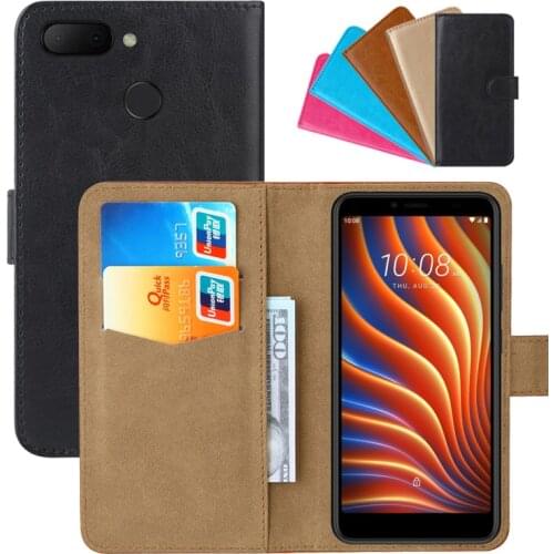 Luxury Wallet Case For HTC Wildfire E lite PU Leather Retro Flip Cover Magnetic Fashion Cases Strap