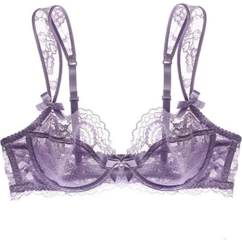 Sexy Lace ultrathin brassiere push up women sexy underwear lingerie bra