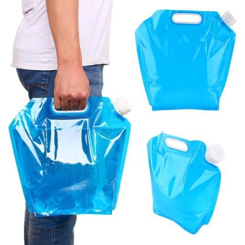 5L/10L Foldable Drinking Water Container Bag for Outdoor Camping Hiking Picnic Portable Folding Survival Hydration Storage