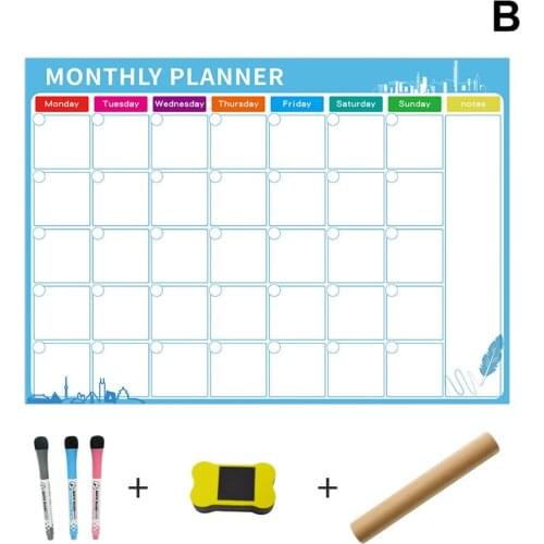 Erasable Calendar for Fridge Magnetic Whiteboard Calendars Monthly/Weekly Planner Weekly Organizer Daily Notepad A1