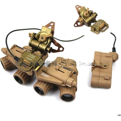 Tactical Airsoft Dummy GPNVG 18 Model + Metal L4g30 Helmet NVG Mount Gold Color