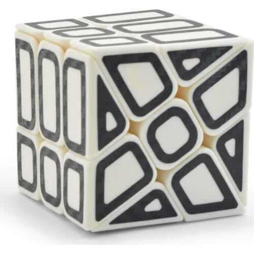 Windmill Wind Fire Hot Wheel 3x3x3 Speed Magic Cube Twist Puzzle Toy Brain Teaser IQ Game 3x3 Irregular Carbon Fibre Sticker ABS