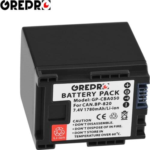 1780mAh BP-820 BP820 Battery for Canon BP 820, VIXIA GX10, XF400, XF405 HFG20, HFG30, HFG40, HFM41, HFM400, HFS21, HFS30