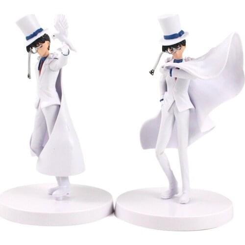 2pcs/set 15cm Detective Conan Cartoon White Conan Kaitou Kid PVC Collectible Model Figure Toys Doll