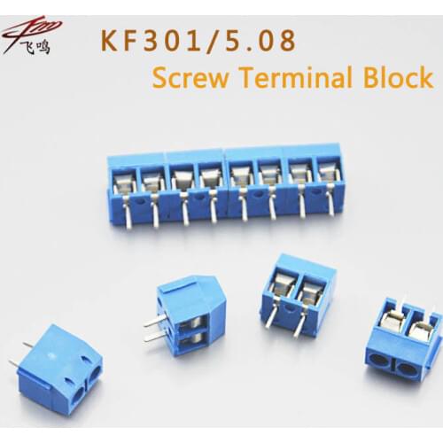 20 PCS KF301-5.0-2P KF301-3P Pitch 5.0mm KF301-2P Straight Pin PCB 2 Pin 3 Pin Screw Terminal Block Connector
