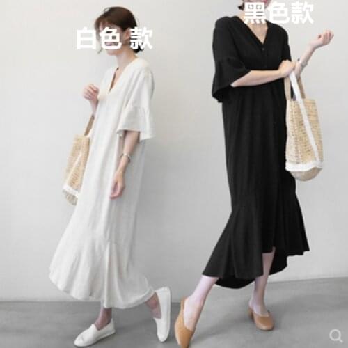 2021 New Flower Solid Summer Dress Evening Long Vintage Dresses Oversize Short Sleeve Beach Women Dress Robe Vestido Prom Pure