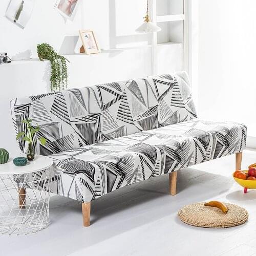 2021 Modern Sofa Cover for Couch without Armrest Elastic Stretch Folding Sofa Bed Cover Slipcovers for Living Room
