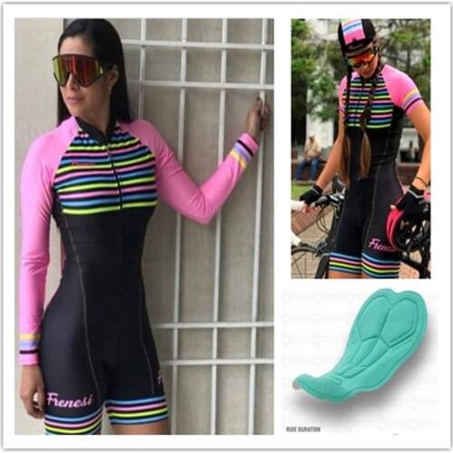 2021 FRENESI Cycling Wear Triathlon Womens Suit Short-Sleeved Sweatshirt Road Bike Lycra Breathable Perspiration With Pockets