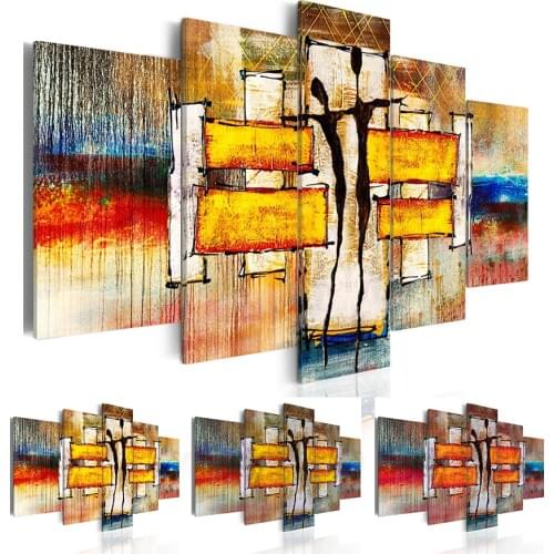 5pcs/set Abstract Dancer Canvas Wall Art Picture Print for Home Decoration Bedroom Living Room Decor,Choose Size:3(No Frame)