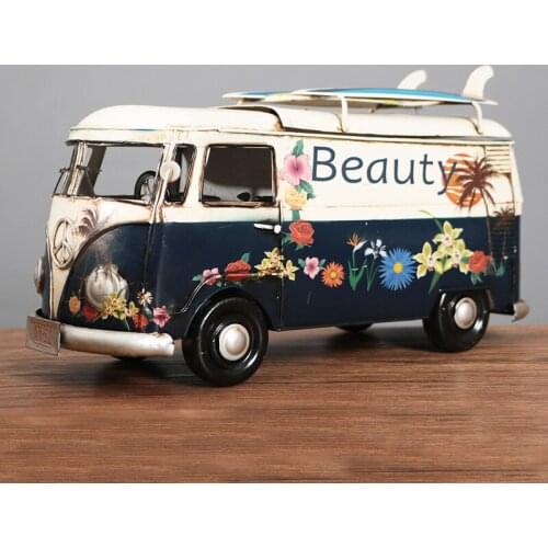 American retro creative napkin drawer tissue box Car van bus models living room decoration ornaments Bar Restaurant Hotel home