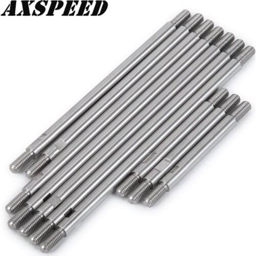 AXSPEED 10PCS Stainless Steel Link Rod Unassembled Kit 324mm for 1/10 RC Crawler Car TRX4 Upgrade Accessories