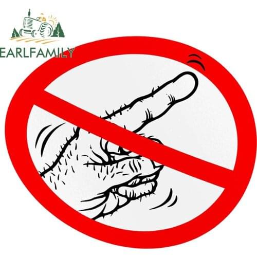 EARLFAMILY 13cm x 10.9cm for Don't Touch Trunk Car Assessoires Stickers Scratch-Proof Waterproof Decal Windshield Decoration