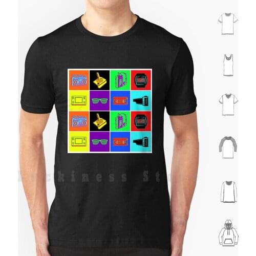 80s Series T Shirt Print 100% Cotton New Cool Tee 80s Uniquesparrow Fun Playful Colorful Bold Blocks Technology
