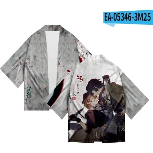 Bungo Stray Dogs 3D Printing Japanese Anime Kimono cardigan Women Men Haori Yukata Fashion Summer Kimono Short Sleeve Streetwear