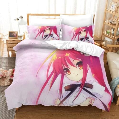 Anime Shakugan No Shana Duvet Cover Japanese Comic Girls Style Digital Art Print Decorative 2/3 Pcs Bedding Set with Pillowcases