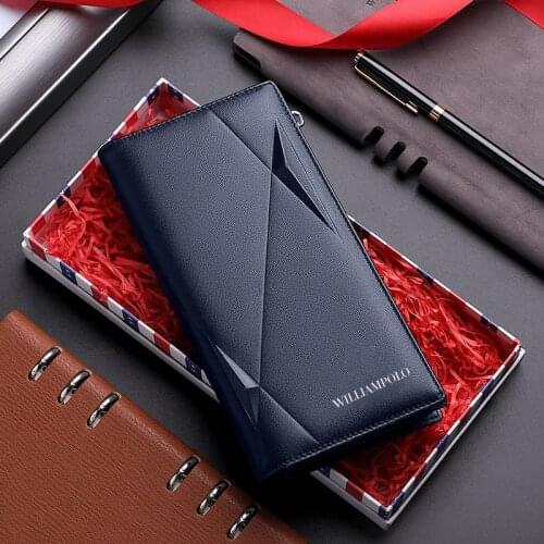 Wallet For Men Leather Luxury Brand Men Wallets Long Zipper Clutch Business Designer Card Holder Wallet PL191482