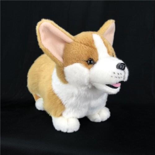 Lovely corgi dog plush toy cartoon standing dog soft doll toy Christmas gift w2849