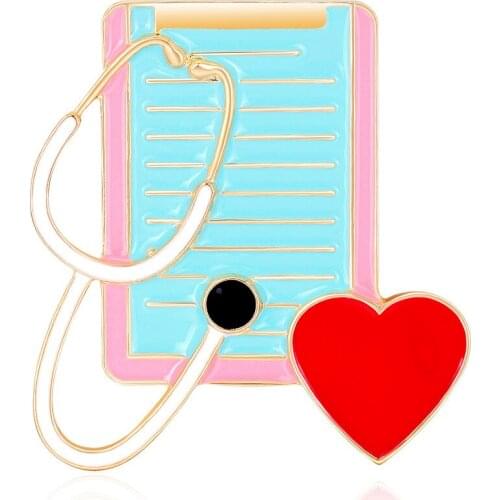 Fashion cartoon drip brooch joker stethoscope corsage pin cross-border electricity hot spot