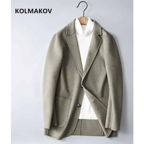 Blazers Men 2021 new style Single breasted Mens Double faced woolen Fashion blazer classics Business Coats slim fit Jackets