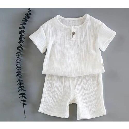 Toddler Kids Baby Boys Summer Casual Clothes Sets Solid Short Sleeve T-shirt Tops&Pants Outfit 2Pcs Set Wholesale Clothing