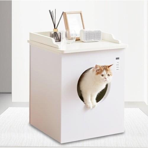 Smart self cleaning sifting no scoop litter box, best cat bathroom full automatic cat litter box cat toilet