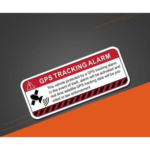 Warning Car Stickers Reflective GPS Tracking Alert Decals Suitable for Motorcycle Camping Car Windows Personalized 14cm*6cm