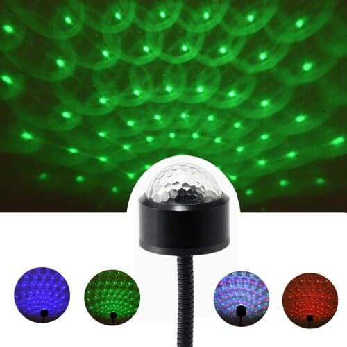 Projection Starlight LED Atmosphere Lamp Car Voice Control Atmosphere Light USB Car Decoration Atmosphere Lights