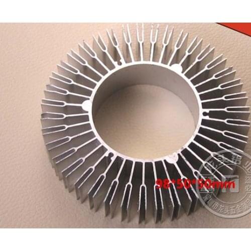 2PCS 15W sunflower radiator 98*50*50mm Sunflower heat sink 20 30 80mm aluminum alloy round radiator aluminum LED heat sink