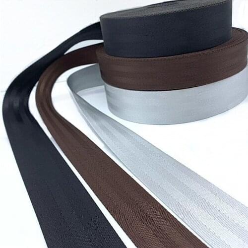 5M 2cm Dog Belt Nylon Webbing Stripe Safety Belt Grey Coffee Black Ribbon Strapping Sewing Ruban Stain Seat Belt Accessories