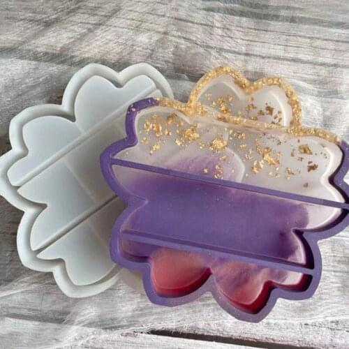 Lotus shape silicone mold storage box candy/jewelry storage home kitchen and other decorative tools