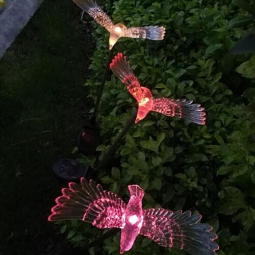 Led Solar Light For Garden Decoration With Solar LED Panel Waterproof Solar Garden Lights Bird Style Outdoor Yard Garden Lamps