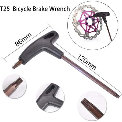 T25 Bicycle Disc Brake Wrench Portable Mountain Bike Torx Key Wrench Cycling Brake Screw Installation Removal Repair Tools