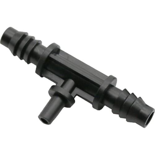 Tee Connectors for 6mm Nozzle Homebrew Garden Irrigation System Watering Mist Nozzle Fittings for 8/11 mm Hose 100 Pcs