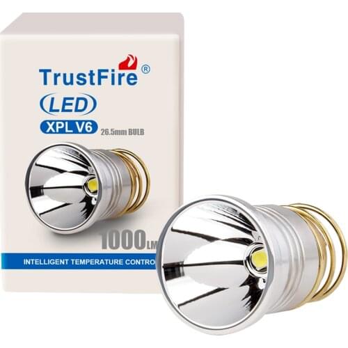 LED Flashlight Bulbs Replacement 1000 Lumens 26.5mm Reflector Portable Lighting Accessory for Surefire P60 6P C2 D2 G2 Z2 Lamp