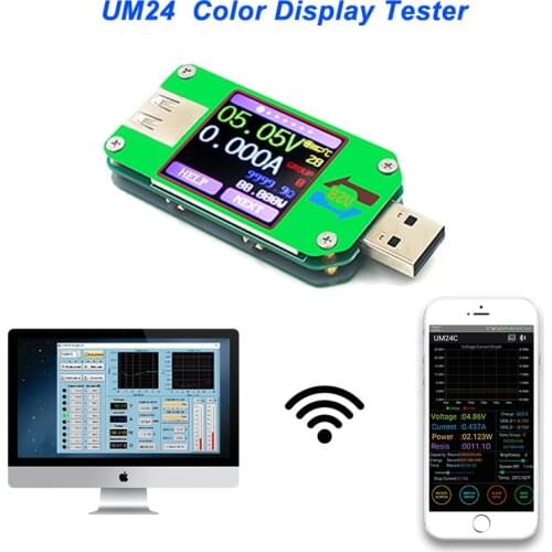 UM24C USB Bluetooth Computer Online DC Volt Amp Current Voltage Meter Capacity Monitor Qc2.0 Quick Charger Power Bank Detector