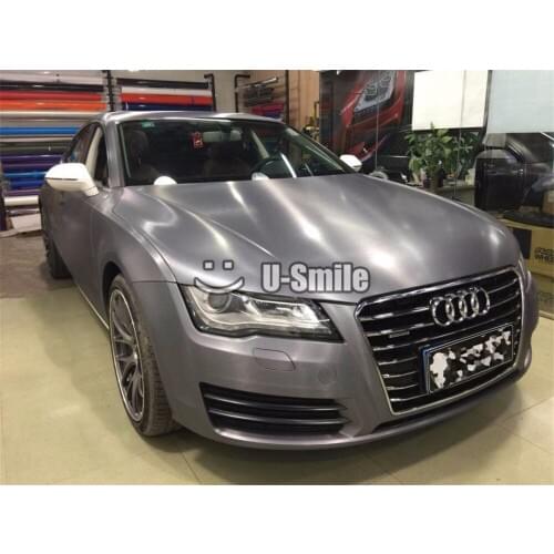 High Quality GRAY BRUSHED METALLIC Vinyl Wrapping Film Bubble Free Car Styling Size:1.52X30M/Roll