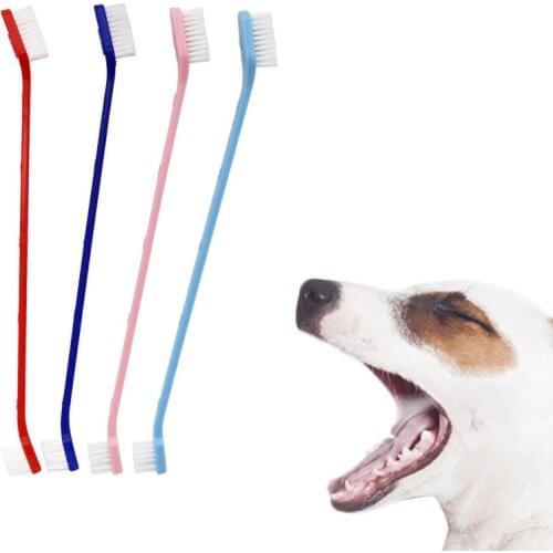 Pet Cat Dog Tooth Finger Brush Dental Grooming Care For Pet Toothbrush Cleaning Plastic Toothbrushes Pet Accessories Supplies