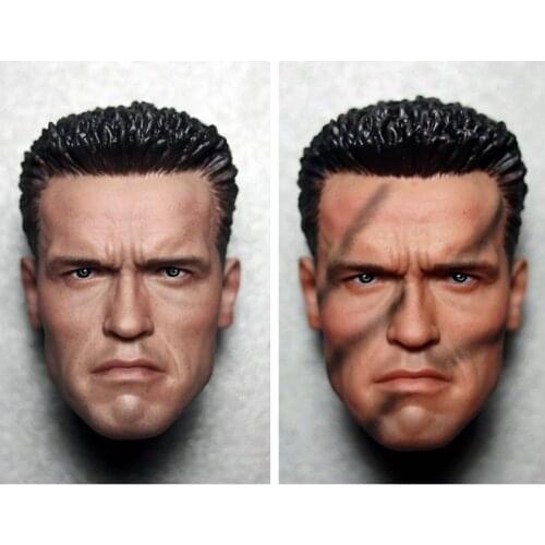 1/6 scale figure doll Terminator Arnold Schwarzenegger head shape for 12" action figure doll accessories male Head carved