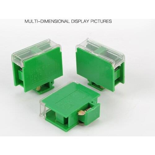 1pcs Jf5-6/1 high and low rail wiring terminal row 6 square wire terminal flame retardant 40a wiring row connector