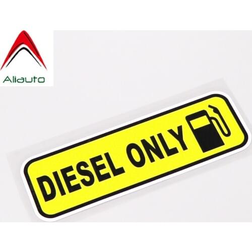 Aliauto Warning Car Sticker Diesel Only Decoration Waterproof Cool PVC Decal for Opel Astra Motorcycle JDM Ford Focus,14cm*4cm