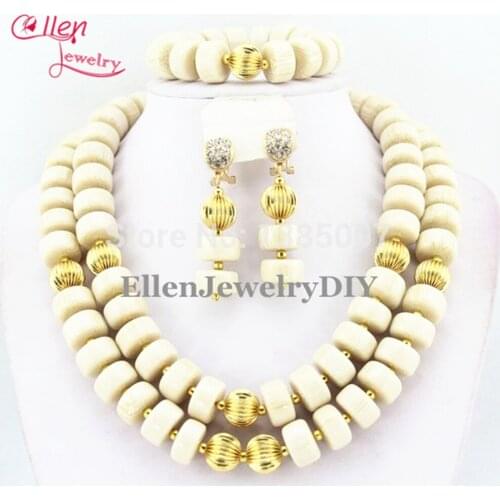 White African Nigerian Wedding Beads Coral Jewelry Sets African Beads jewelry Sets Coral Necklace Bracelet Earrings TL1714