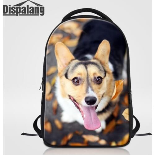 Dispalang Large Capacity Laptop Backpack Cute Pet Dog Student School Bag for Teenager Boys Girls College Multi-Function Backpack