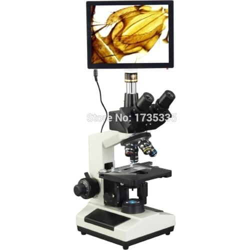 40X-2000X 5MP 9.7 Inch Touchscreen Digital Compound Trinocular LED Lab Biological Microscope EHM-N107LCD
