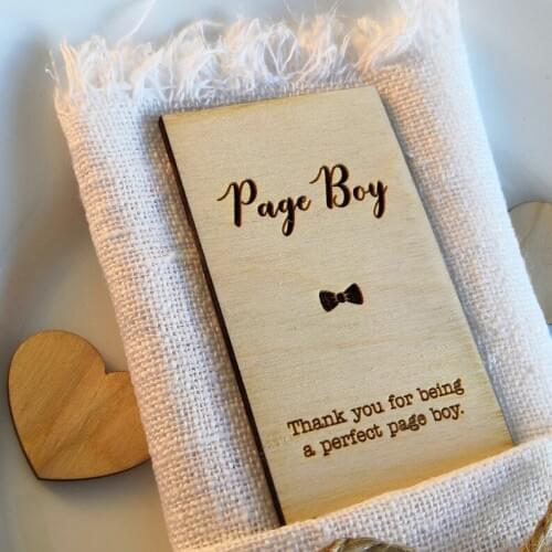 Wooden Rectangular Anniversary Celebration Party VIP Seat Card And Groomsman Seat retro Wedding Page Boy Seat Card