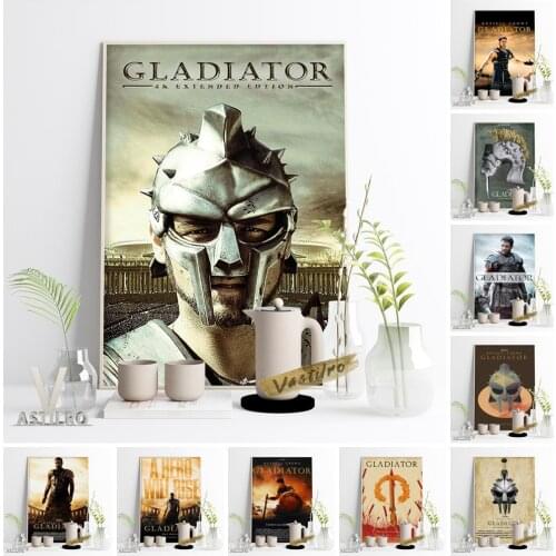 Gladiator Epic Movie Vintage Poster Classic Flim Canvas Painting Wall Picture Home Background Decor Art Prints Fans Collect Gift