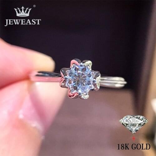 Natural Diamond 18K Gold Pure Gold Ring Beautiful Gemstone Ring Good Upscale Trendy Classic Party Fine Jewelry Hot Sell New 2020