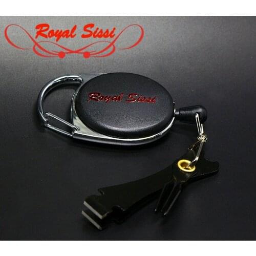 Royal Sissi 1 combo fly fishing line Clipper cutter with Extractor Zinger Retractor matt black nipper scissors with pin &knotter