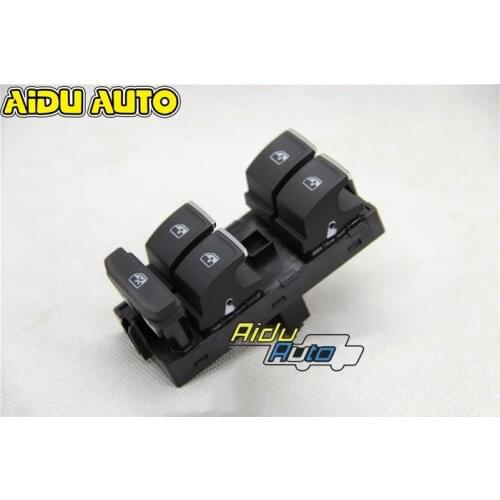 Brushed Chrome Master Window Switch FOR Skoda MQB Superb