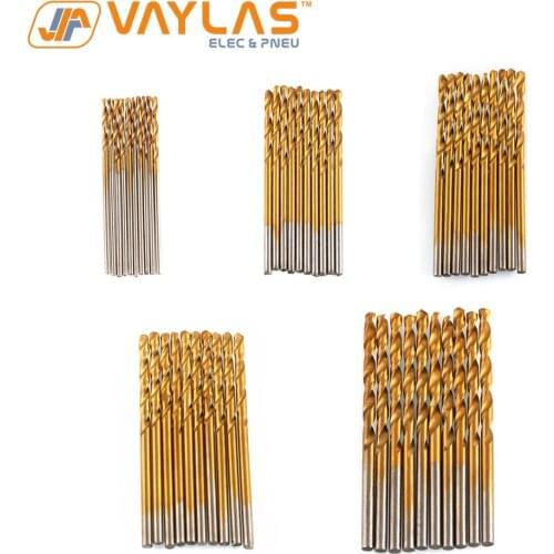 Woodworking Drill Bit Set 5 Sizes Spiral Head Round Shank End For Electric Tool Use