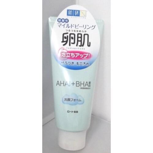 Rohto Hadalabo Tamagohada AHA+BHA Cleansing Foam 130g F/S JAPAN